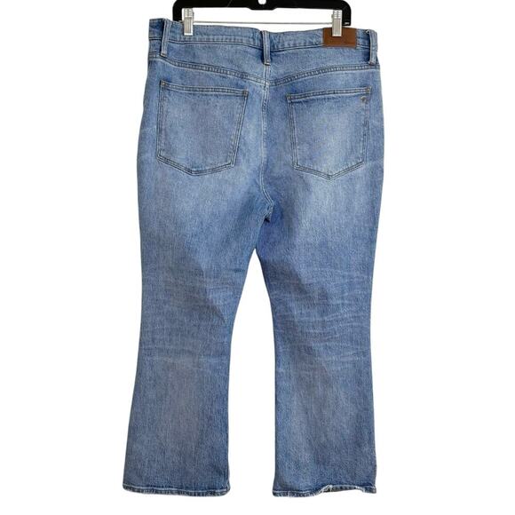 Madewell Cali Demi Boot Jeans Size 32 Dory Wash Comfort Stretch High Rise Crop - Picture 4 of 16